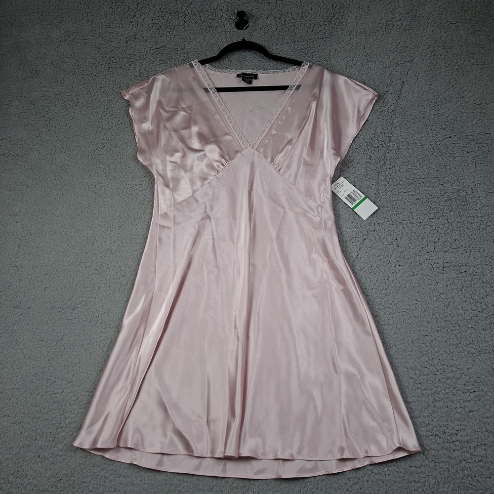 Jones Of New York Slippery Dress Nightgown Size L New With Tags Pink